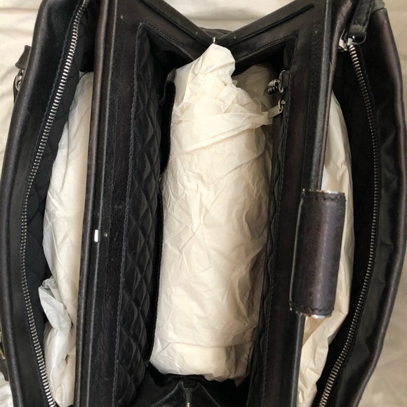 Black Leather Chanel Tote Bag - Picture 9 of 12